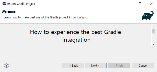 2. Eclipse-Import(Gradle) Welcome