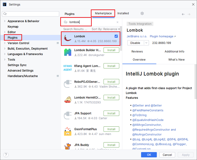 2. IntelliJ Lombok