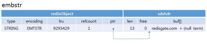 redis STRING embstr