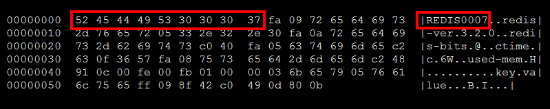 rdb version 7 format magic hex