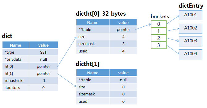 redis SET dict